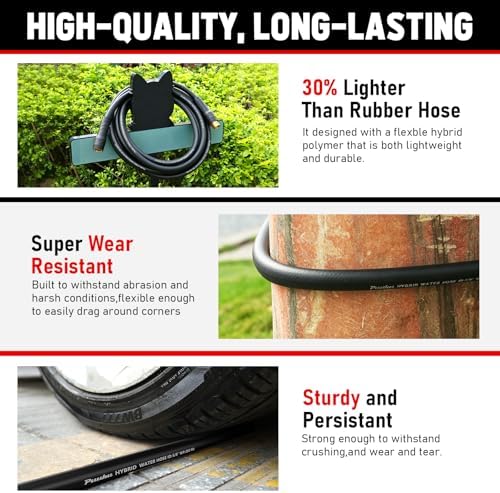 Garden Hose 75ft x 5/8", NON-EXPANDABLE Heavy Duty Premium Flexible Hose - Image 4