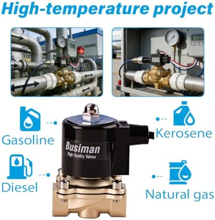 Waterproof Brass Electric Solenoid Valve 1/2" 24V DC Brass Normally Closed - Compatible with Water, Air, Diesel, Gas - Replaceable VITON Seal - Compact Direct Acting - Image 4