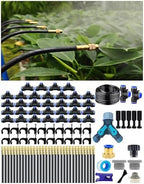 Drip Irrigation System,Automatic Garden Watering System, 360 Degree Adjustable Garden Sprinkler, High Output Mist Spray Nozzle for Potted Plants, Easy Connect & Rotating Head, Customizable Water Flow by Unknown