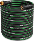 Heavy Duty Garden Hose 100ft, NON-EXPANDABLE Flexible Water Hose, Kink Resistant Lightweight Hybrid Hose, Leakproof Hose Male to Female Fittings by EOOIOGARDEN