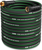 Heavy Duty Garden Hose 100ft, NON-EXPANDABLE Flexible Water Hose, Kink Resistant Lightweight Hybrid Hose, Leakproof Hose Male to Female Fittings by EOOIOGARDEN