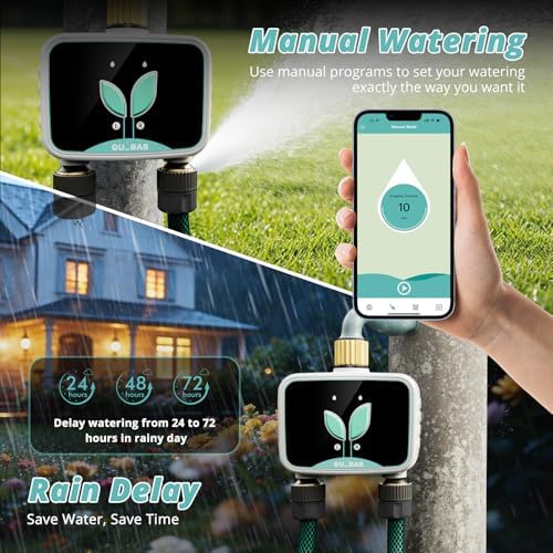 QUOBAS WiFi Water Timer for Garden Hose, 2 Zone Brass Smart Sprinkler Timer - Image 6
