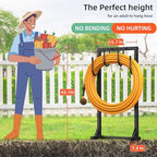 Garden Hose Holder Reel, Upgraded Metal Hose Reels Holds 150ft Hose with 4 Large hooks, Heavy Duty Freestanding Water Hose Holders, Detachable Hose Storage Hanger for Outside - Image 5