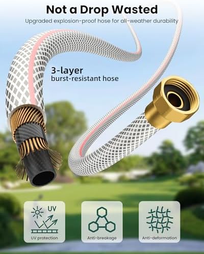 Retractable Garden Hose Reel 1/2 Inch x 100 ft,Automatic Slow Rewind System - Image 6