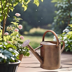 Metal Watering Can for Outdoor Plants, Watering Can Decor 1 Gallon (Copper) - Image 5