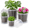 MIXC Clear Nursery Pots with Drainage Hole & Sacuer, 6/8/10/12Inch, 20 Pack by MIXC