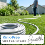 50 ft Sliver Hybrid Garden Hose 5/8”, Greens Word, Male to Female Fittings - Image 5
