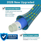 Expandable Garden Hose 100ft, 2026 New Flexible Water Hose 100 ft with 10 Function Nozzle, Solid Brass Fittings, Lightweight, No Kink, Leak-proof, Durable Expanding Hose for Gardening, Car Washing - Image 3