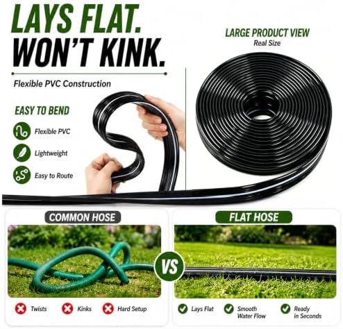 Sprinkler Hose with Holes 50 Ft (25ft 2pack) for Garden Watering - Image 6