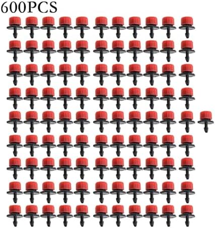 Adjustable Irrigation Drippers 100-1000pcs Water Dropper Adjustable Flow Head Drippers Portable Emitter Dripper Micro Drip Irrigation Sprinklers(600PCS) - Image 2