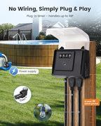 SURAIELEC WiFi Pool Timer for Above Ground Pool, NEMA 5-15R, 15A 125V 1HP - Image 2