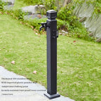 Freestanding Garden Water Column with Faucet,Outdoor Stainless Steel Frost Proof Square Water Column Garden Hose Holder,Yard Water Dispenser Hydrant Water Feature Fountain,for Garden Irrigation - Image 4