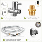 Dog Shower Attachment, Dog Washing Hose Attachment Indoors, Garden Hose Nozzle Sprayer with Soap Dispenser and Grooming Glove - Image 4