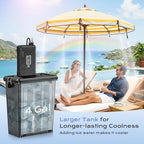 Portable Misting System with with 10000mAh Water Pump, 4 Gallon Large Bucket & 33FT PU Hose - Outdoor Water Misters for Outside Patio Cooling, Backyard, Canopy, Umbrella, Sports, Greenhouse, Camping - Image 2