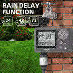 TiFFCOFiO New Sprinkler Timer Outdoor, Digital Programmable for Garden Hose, Irrigrtion Timer with Rain Delay and Manual Mode - Image 4