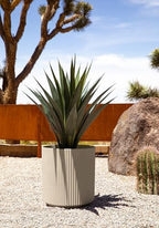 Veradek Demi Series Round Planter for Porch, Patio, Backyard | Durable Plastic-Stone Composite Material | Modern Décor for Tall Plants, Flowers - Image 6