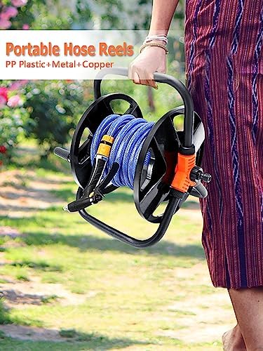 Garden Hose Reel, Small Portable Garden Hose Reel, Heavy Duty Tangle Free Garden Hose Storage Cart, Mobile Garden Hose, Space Saving Cord Storage Reel - Image 2