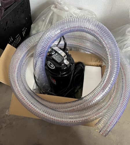 2" ID x 2 1/4" OD Heavy-Duty Steel Wire Vacuum Suction Hose, PVC High Pressure UV Chemical Resistant Thick Flexible Vinyl Tubing, Bilge Pump Hose, 10FT - Image 4