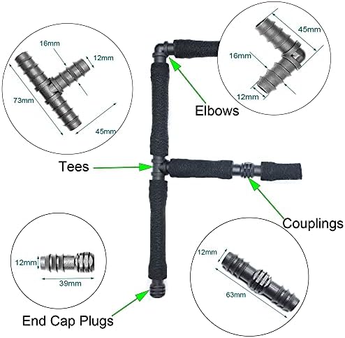 Garden Soaker Hose Kit 100ft 1/2" Short Rubber Drip Hoses Soaking - Image 5