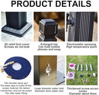 Freestanding Garden Water Column, Vertical Antifreeze Garden Water Column, Aluminum Alloy Outdoor Faucet, Water Column with Brass Tap, Hose Holder, 15m Telescopic Hose and Spray Gun(110cm/43in) - Image 6