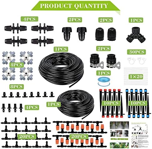 4M 8/11MM Tube+40M 1/4 Tube Garden Automatic Drip Irrigation Set,Adjustable Micro DIY Irrigation Kit Plant Water Saving System,Watering Kit for Lawn Garden Greenhouse Flower - Image 5