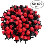 Garden supplies 50-800pcs Adjustable Irrigation Drippers Sprinklers 1/4'' Emitter Dripper Micro Drip Irrigation Sprinklers Nozzle(100 PCS) - Image 3