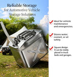 5 Gallon (20QT) 304 Stainless Steel Oil Storage Can with Spout, Food-Grade Cooking Oil Dispenser, Easy Pour Design for Restaurant, Food Truck, Camping Garden - Image 7