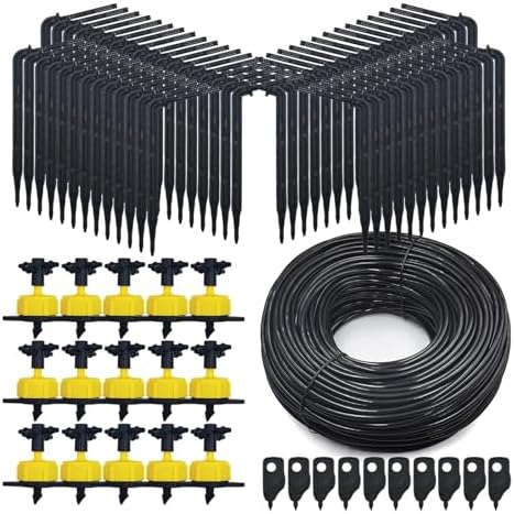 Garden Supplies 10-100M 2L/H Pressure Compensation Emitter Arrow Watering Kits w Puncher for Agriculture Greenhouse Drip Nozzle(KIT001-10M) by Unknown