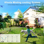 Standing Misters for Outside Patio - 5.3FT Stand Misting System for Cooling Outdoor Areas, Easy to Install & Maintain, 4 Adjustable Nozzles for Custom Coverage, Durable for Backyard Use - Image 4