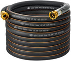 50 ft Garden Hose, 5/8 in Hybrid Rubber, Heavy Duty Water Hoses by VUNDARA