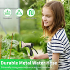 50ft Garden Hose, Heavy Duty Outdoor Water Hose with 10-Way Spray Nozzle, Leak-Proof Brass Connectors, Flexible 50 Foot Hose for Yard & Outdoor,Car Wash - Image 4