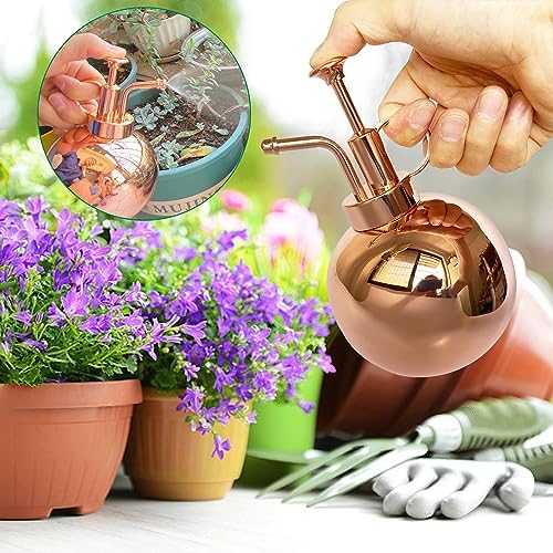 Plant Mister Spray Bottle Stainless Steel Plant Sprayer, Small Watering can Plant Spray Bottle Modern Gardening Tools for Indoor Potted Plants Watering and Spraying - Image 5