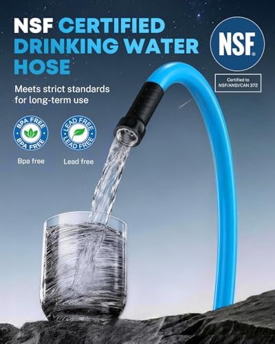 Kohree NSF 372 Certified 50-ft Drinking Water Hose, 5/8'' RV Water Hose - Image 2