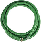 Gloxco Heavy Duty EPDM All Weather Suction Hose Assembly, Black Tube, Lime Green Helix, 1-1/2" Inside Diameter with Male x Female NPSM Pinlug Fittings Installed, 30 ft Length - Image 2