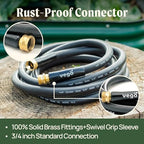 Vego Garden Leader Hose 100ft with Brass Thread and Swivel Grip Sleeve, 5/8" Leader Garden Water Hose with Male to Female Fittings for Garden & Yard - Image 4