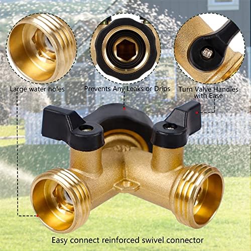 Biswing 2 Pack Impact Sprinkler & 2 Pack Garden Hose Splitter 2 Way - Image 3