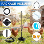 VIHOSE 2 Set Standing Misters for Chicken Coop, 30.7 Inch Height Portable Misting System, 26.2 ft Stand Misting Line for Chickens, Helps Keep Flocks Cooler During Hot Weather, Reduce Dust - Image 3