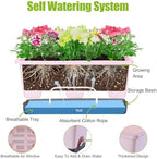 Oliz Window Box Planter 8 Pcs, 17 Inches Rectangle Flower Pots with Drainage Holes & Trays, Vegetable Planters for Windowsill Patio Garden Balcony Home Indoor Outdoor (Pink, 16 * 7 * 6 inch) - Image 2