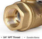 Motorized Ball Valve 3/4"Brass Standard Port,9-24V AC/DC 2Wire Auto Return - Image 5