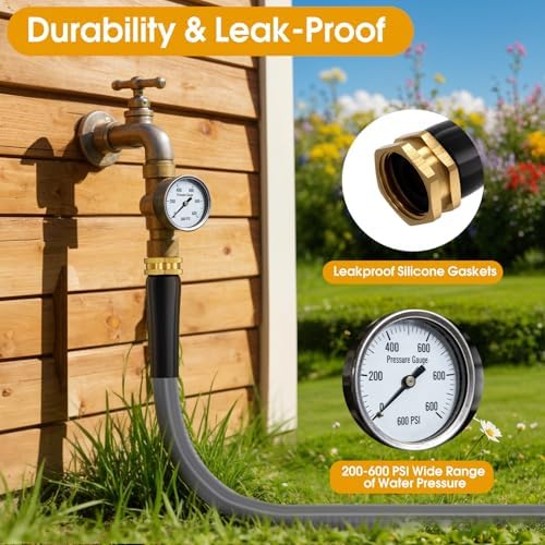 50 FT Garden Hose, Non-Expanding Water Hose, Ultra-Light & Flexible, Burst-Resistant, Kink-Free, High-Pressure Garden Hose All-Weather Use for Lawns, Gardens, and Outdoor Cleaning - Image 5