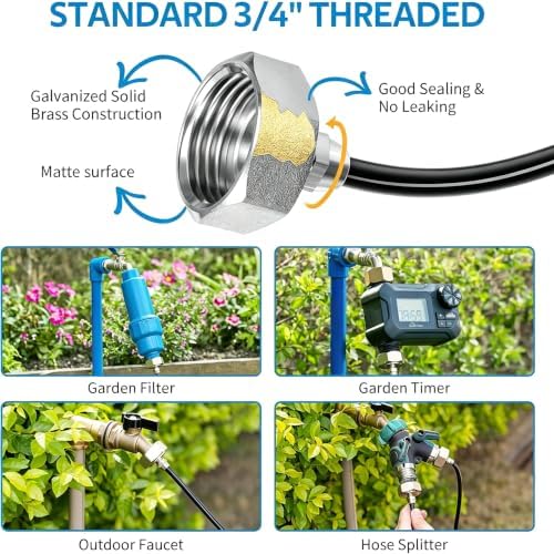 Misting Cooling System 26 Ft, 7 Brass Mist Nozzles Outdoor Patio Cooler - Image 3
