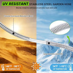 25ft Stainless Steel Garden Hose, Kink-Free Metal Hose for Yard & RV - Image 5