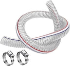 1" ID x 1 1/4" OD Heavy-Duty Steel Wire Vacuum Suction Hose, PVC High Pressure UV Chemical Resistant Thick Flexible Vinyl Tubing, Bilge Pump Hose,16.4FT by PEISONGFEI
