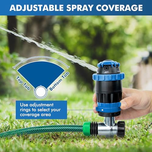 RESTMO Gear Drive Sprinkler with Metal T-Spike Base,Blue - Image 4