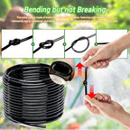 BORDSTRACT 3/8" PE Drip Irrigation Tubing, 9/12mm 164ft(50m) Distribution Hose for Garden Watering, Flexible Irrigation Line for Greenhouse Orchard Lawn Raised Bed - Image 3