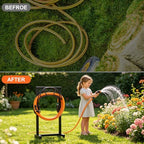 VyGrow Garden Hose Holder, Freestanding Heavy Duty Water Hose Holder for Outside, Upgraded Metal Hose Stand with 4 Spikes, Detachable Garden Hose Storage Hose Reel Rack, Black - Image 6