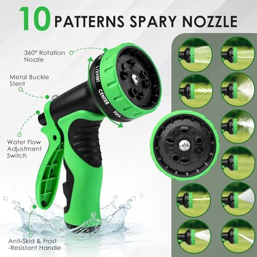 Garden Hose 75 FT, High-Pressure Water Hose with 10 Spray Nozzles - Image 5