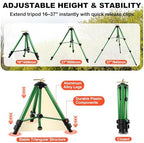 3-Arm Sprinkler Head on Telescoping Tripod Base with 2 Sprinkler Extensions, Heavy Duty Lawn Sprinklers, 360 Degree Large Area Irrigation, Solid Metal Extension Legs & Bottom Spikes - Image 2