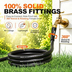SPECILITE Garden Water Hose 50 ft x 5/8 in, 2-in-1 for Reel, RV, Yard - Image 6