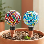 LIFKOME Self Watering Globes 2 Pack Glass Reservoirs with Terracotta Spikes - Image 3